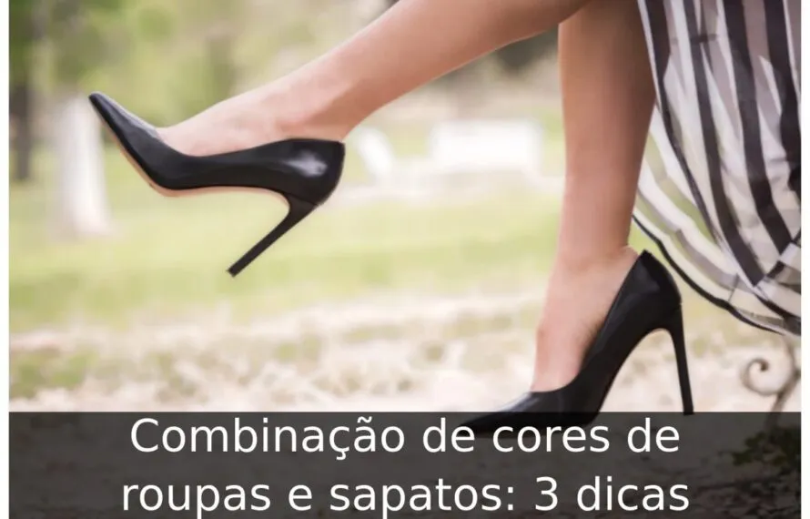 Combinação de cores de roupas e sapatos