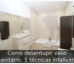 Como desentupir vaso sanitário