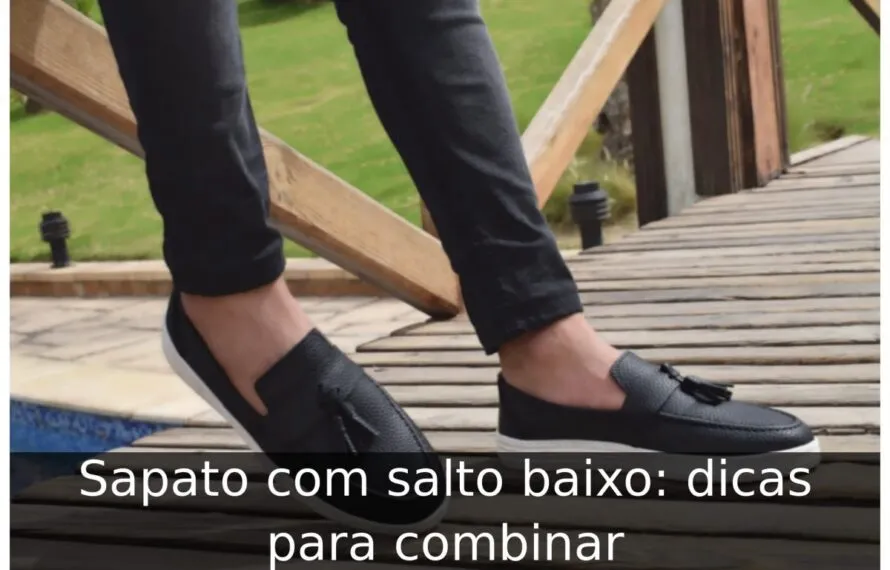 Sapato com salto baixo