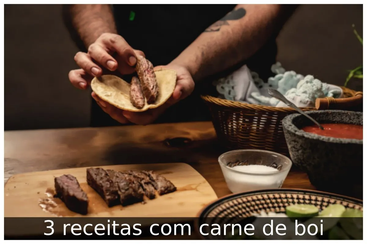 3 receitas com carne de boi