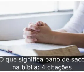 O que significa pano de saco na bíblia: 4 citações O que significa pano de saco na bíblia