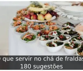 O que servir no chá de fraldas